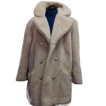 Vintage Sears Coat Faux Fur 90s Quilted Size 18 - £71.19 GBP