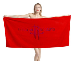 Houston Rockets NBA Beach Towel Swimming Pool Holiday Vacation Memento Gift - £18.37 GBP+