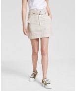Calvin Klein Jeans Women&#39;s Cotton Belted Cargo Skirt Beige XL B4HP - £15.98 GBP