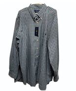 NWT Ralph Lauren Men's 3XLTall Green Plaid Blue Pony Logo Oxford Shirt - $87.12