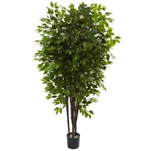 Nearly Natural 5402 6.5’ Deluxe Ficus Tree - £196.86 GBP