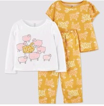 Toddler Girls&#39; 3pc Sheep Pajama Set - Just One You° made by carter&#39;s 2T New - £9.40 GBP