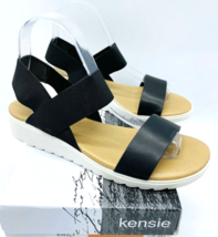 Kensie Everly Semi-Wedge Strappy Sandals - Black, Us 8.5M *New - £15.63 GBP