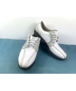 Footjoy FJ Greenjoy Golf Shoes Women 10M Sneakers White Grey Leather Fle... - $37.77 CAD