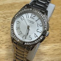 Caravelle Bulova Quartz Watch 43L113 Women Silver Steel Rhinestone New B... - £18.60 GBP