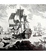 Dutch &amp; Hamburg Whalers Arctic 1926 Nautical Antique Print Whale Hunting... - $474.98 MXN