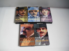 agatha christie poirot set of 5 vhs cassettes  video  tapes   - £4.66 GBP