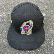 New Era Chicago Cubs Black Snapback Hat 2016 World Series Champion Troph... - £15.19 GBP