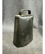 Antique 1900s Large 5.5x4 Inch Cow Steel Bell Cast Iron Rustic - £19.46 GBP