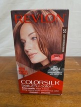 Revlon ColorSilk Beautiful Color ~ 55 Light Reddish Brown ~ Permanent Ha... - $129.54 MXN