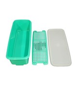 Vintage Tupperware Jadite Green Celery Vegetable Keeper Crisper Grate an... - $20.35 CAD