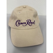 Crown Royal Hat Baseball Cap Adjustable Adult Tan Purple Logo - $24.99