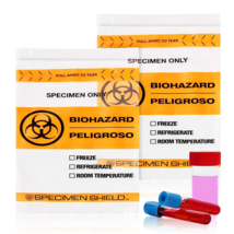 APQ Biohazard Specimen Bags 6 X 9 Inch, Pack of 100 Clear and Red Biohazard Bags - £11.67 GBP