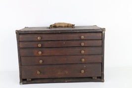 Antique Early 1900s Pilliod Machinist Tool Box Chest Case Drawer Oak Woo... - £178.64 GBP