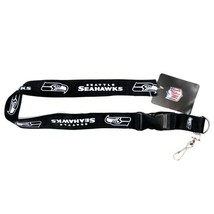 NFL Seattle Seahawks Football Black Out Style  Lanyard w/ Keychain, ID Holder - $11.64