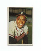 1953 Bowman Color Sam Jethroe #3 Boston Braves Ungraded Vtg Baseball Card - £23.43 GBP