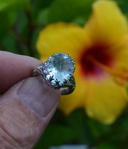 Aquamarine Ring, Size 8 , 10.2 cwt. Natural Earth Mined .  Appraised: $450US - £197.53 GBP