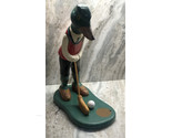 Wood Golf Duck:15x10”. Missing Flag-Used/Collectible - $134.54
