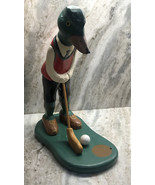 Wood Golf Duck:15x10”. Missing Flag-Used/Collectible - $142.96