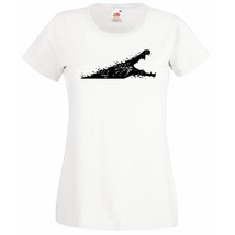 Womens T-Shirt Alligator with Open Mouth Design Crocodile Lovers TShirt - £19.75 GBP