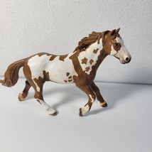 2006 Schleich Brown &amp; White Paint Pinto Stallion/Horse Animal Figure - £9.45 GBP