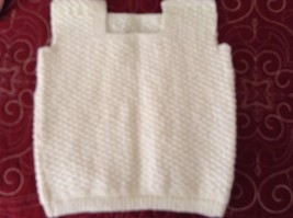 Hand Knitted Girls Ivory Sleeveless Top 12-18 Months - £7.99 GBP