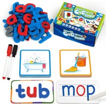 Short Vowels Spelling Flashcards With Magnetic Abc Letters, Learn To Wri... - £27.13 GBP