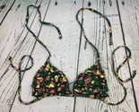 Green Floral String Bikini Top Small Guess - $14.25
