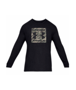 Under Armour Men&#39;s boxed logo Long-Sleeve T-shirt Camo black or white - £19.92 GBP