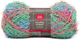Red Heart Scrubby Stripes Yarn-Calypso - £11.47 GBP