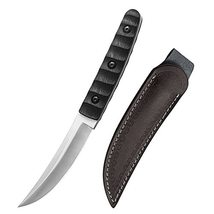 RLB EDC D2 Steel Fixed Blade Sportsman&#39;s Knife w/ Premium Leather Belt S... - $19.50