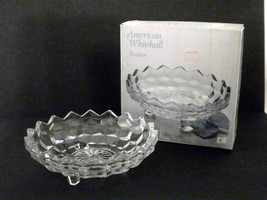 CANDY/TRINKET Crystal Dish 6 1/4&quot; Dia 3-FOOTED New In Box - £4.79 GBP