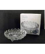CANDY/TRINKET CRYSTAL DISH  6 1/4&quot; DIA  3-FOOTED NEW IN BOX - £4.70 GBP
