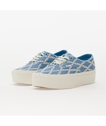 VANS Authentic Embroidered Diamond Stripes Blue Denim Stackform Shoes Wm... - $95.72 CAD