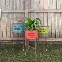 Studio 350 Multicolor Iron Farmers Market Farmhouse Rustic Planter (Set ... - $158.39