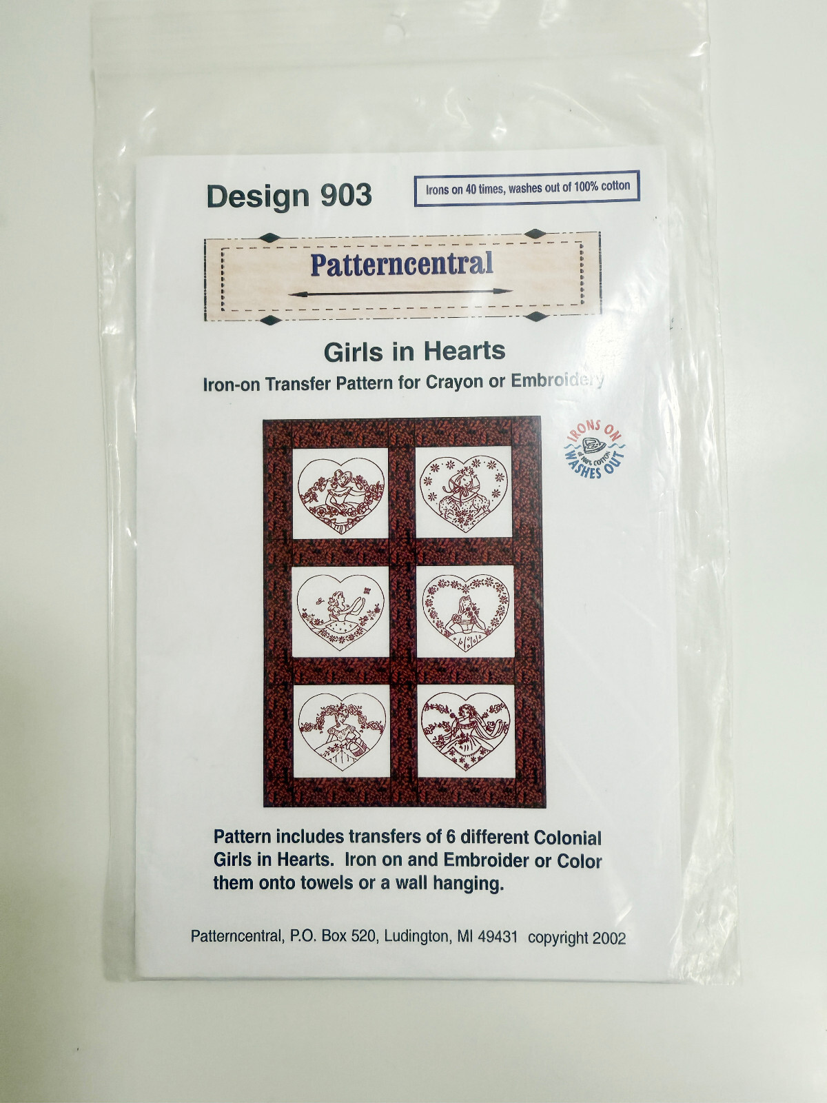 Patterncentral Girls In Hearts Iron-On Transfer Pattern - $9.89