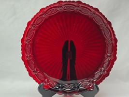 AVON Ruby Red 1876 CAPE COD 10.75&quot; Dinner Plate By Wheaton Glass - SINGLE - $12.88