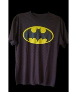 Batman Classic Logo Black Graphic T-shirt Men&#39;s size Small All Over Logo... - £15.68 GBP