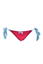 Agent Provocateur Womens Panties Side Tie Ribbon Solid Pink Size M - £99.07 GBP