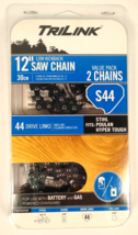 2 Pack 12” 30cm Chain Saw Chain Blade Poulan Stihl   Echo McCulloch S44 - £13.56 GBP