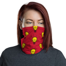 Creative Idea Concept Yellow Bulb Red Breathable Washable Neck Gaiter - £13.00 GBP
