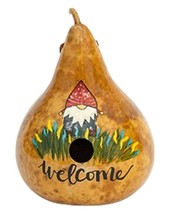 &quot;WELCOME&quot; GNOME BIRDHOUSE - Amish Hand Painted Gourd - $53.99