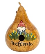 &quot;WELCOME&quot; GNOME BIRDHOUSE - Amish Hand Painted Gourd - $73.49 CAD