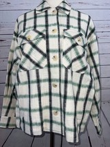 ZARA Shacket Jacket Green Plaid Overshirt Button Front Shirt XS Extra Small - $36.04