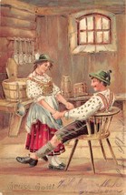 Antique Postcard Germany Early 1900&#39;s A Dance for the Couple - £3.98 GBP
