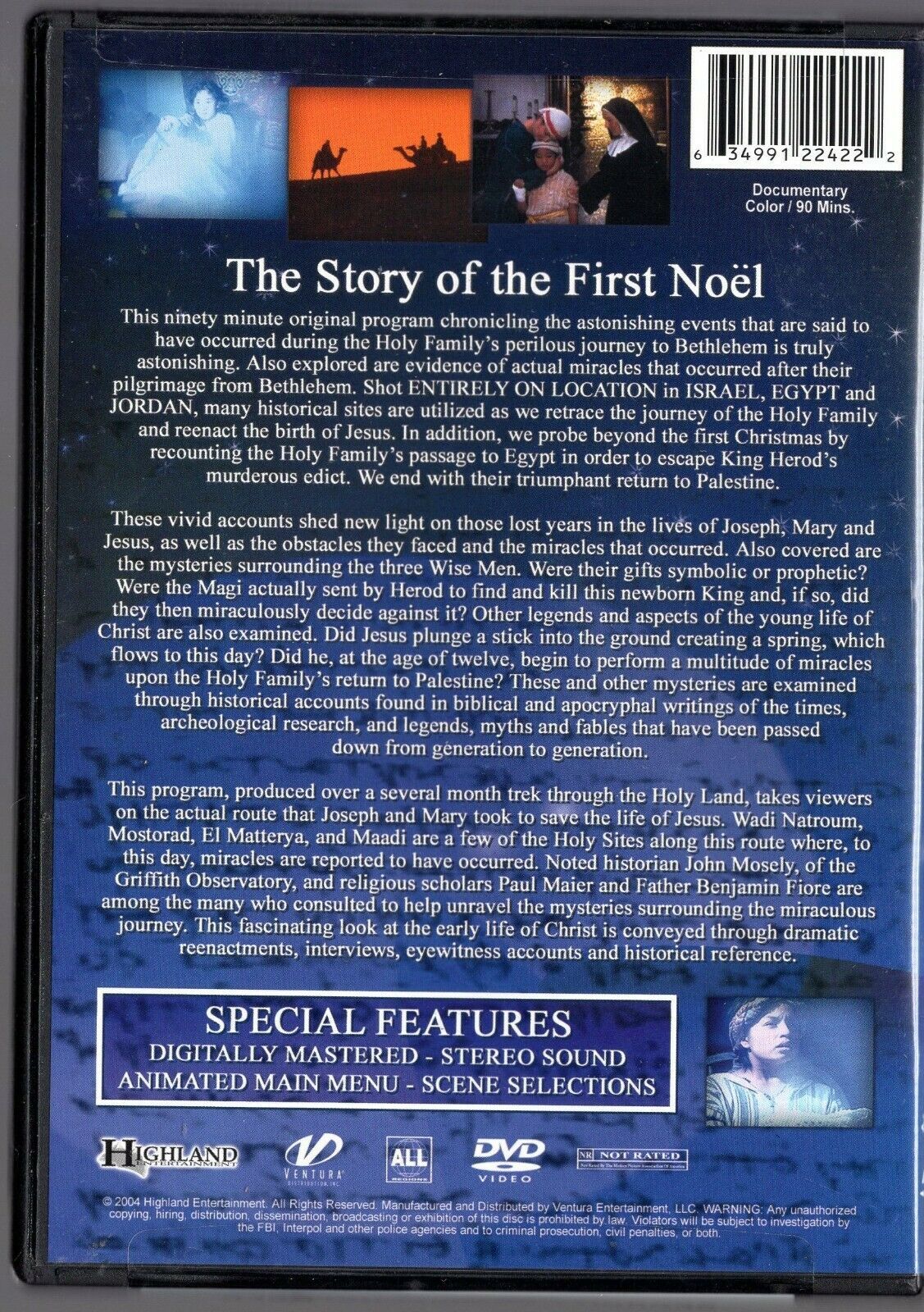 The Story Of The First Noel (DVD, 2004) hosted byRoger Moore NEW  Birth of Jesus Item image 2