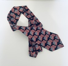 American Traditions United States Flag Patriotic Necktie 100% Silk Made in USA - £11.74 GBP