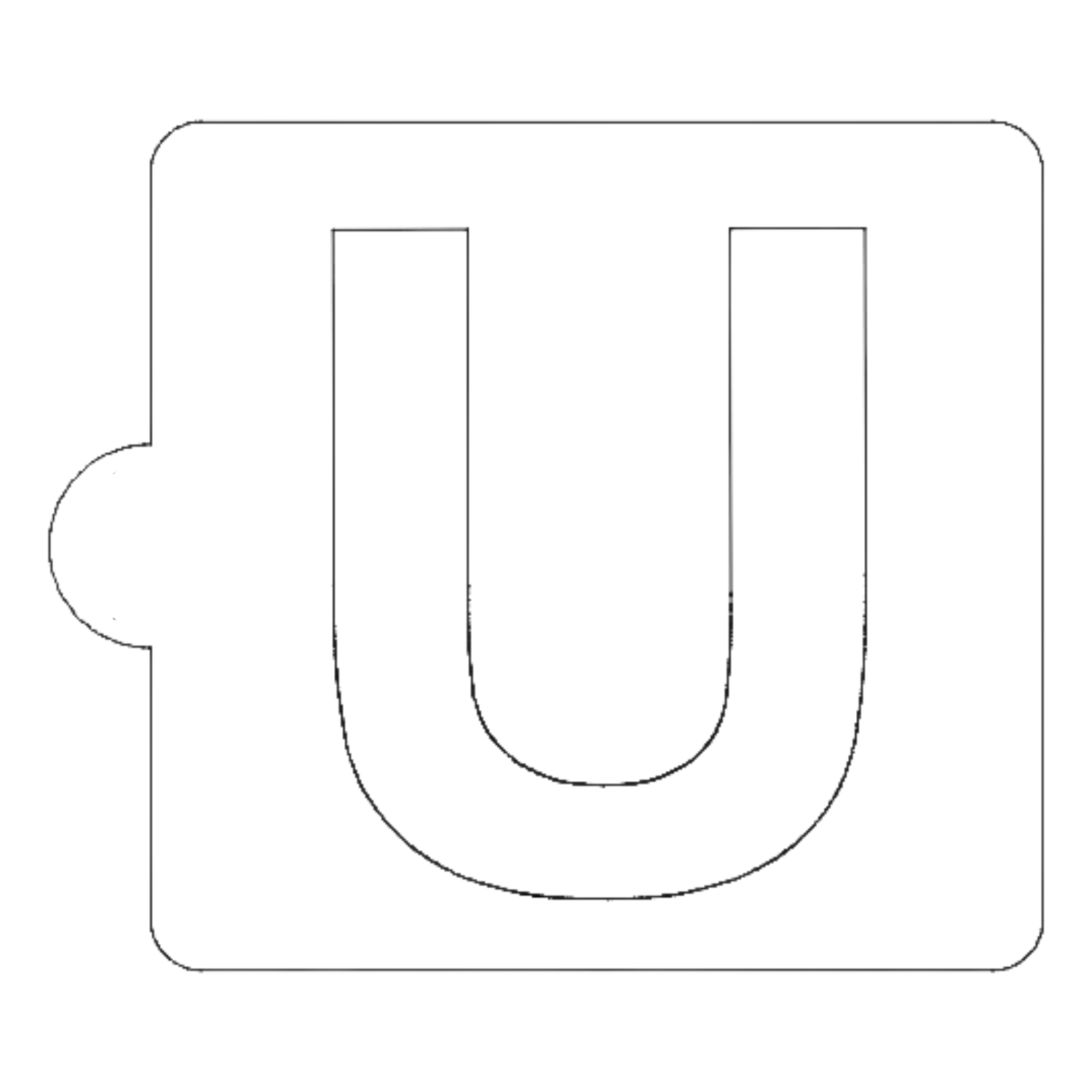 U Letter Alphabet Stencil for Cookies or Cakes USA Made LS107U - $3.99
