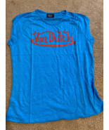 Von Dutch Raglan Short Sleeve Turquoise T-Shirt Retro Y2K Women’s Size L... - £9.71 GBP