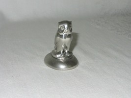Shirley Williamsburg VA Vintage Pewter Hand Made Owl Figurine Paperweight Bird - £19.77 GBP